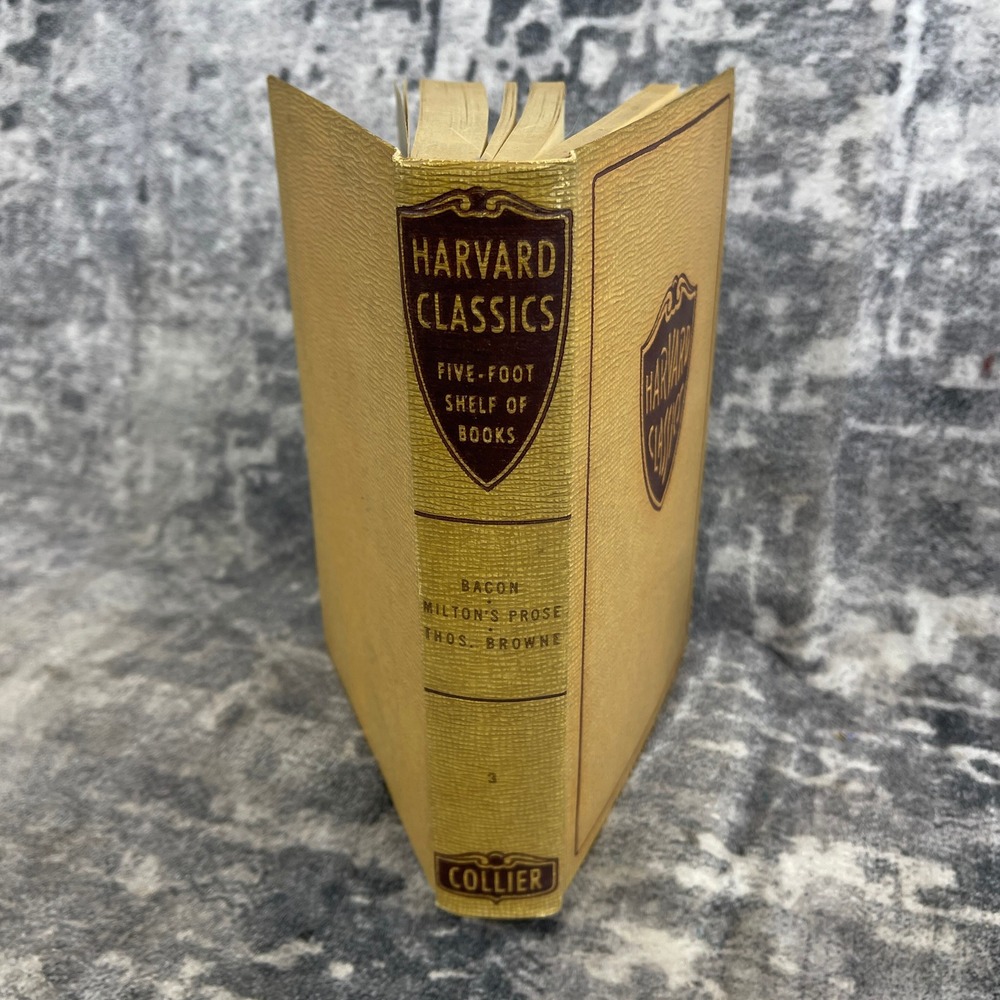 Harvard Classics Vol 3 Bacon Milton Prose Thos Browne Collier Scholarcore